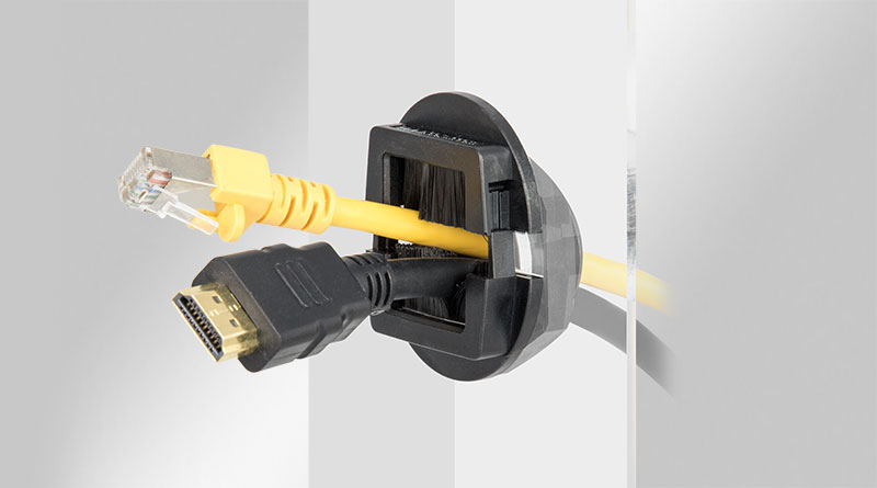 KEL-BES-S Split Cable Gland with Brush Strips for cable pass